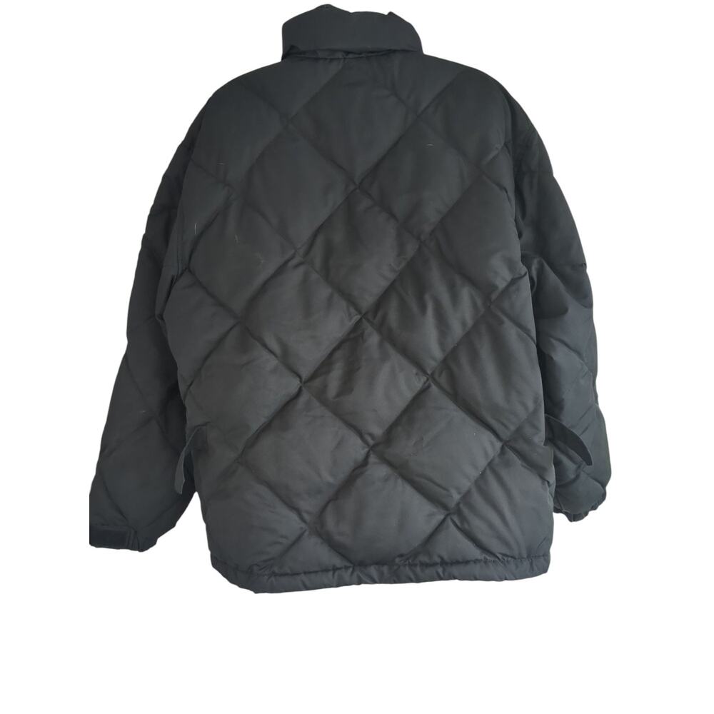 Vintage Eddie Bauer Jacket Womens L Goose Down Filled Puffer Coat Black Outdoor - Picture 2 of 7